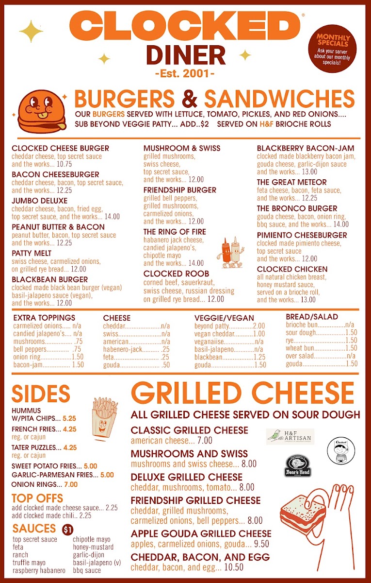 Menu Clocked!diner-2